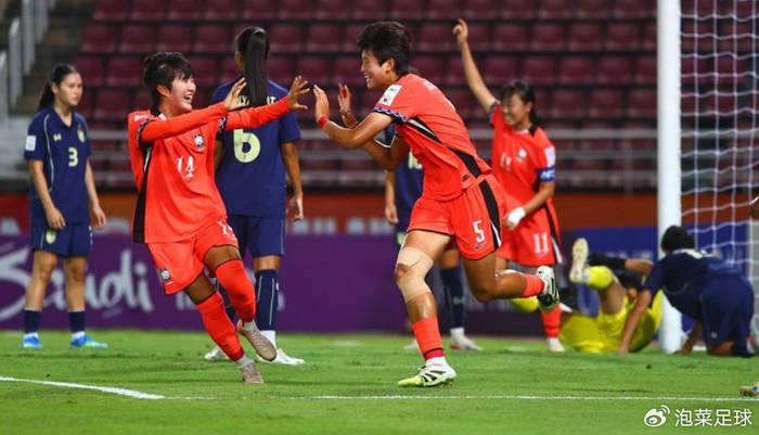 韩国U20女足加时险胜泰国，成功晋级世青赛